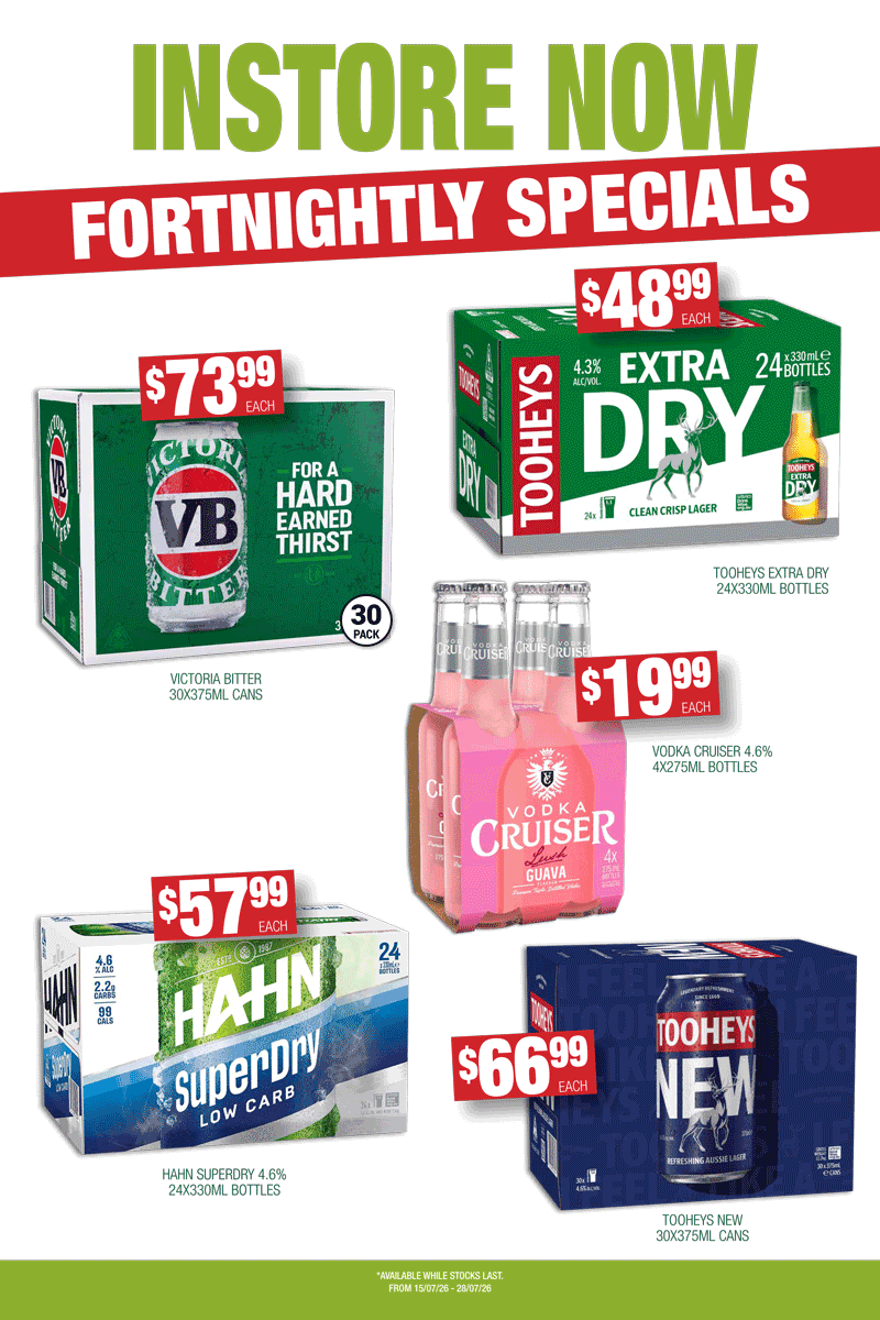 July Bottle Shop Specials West Ryde