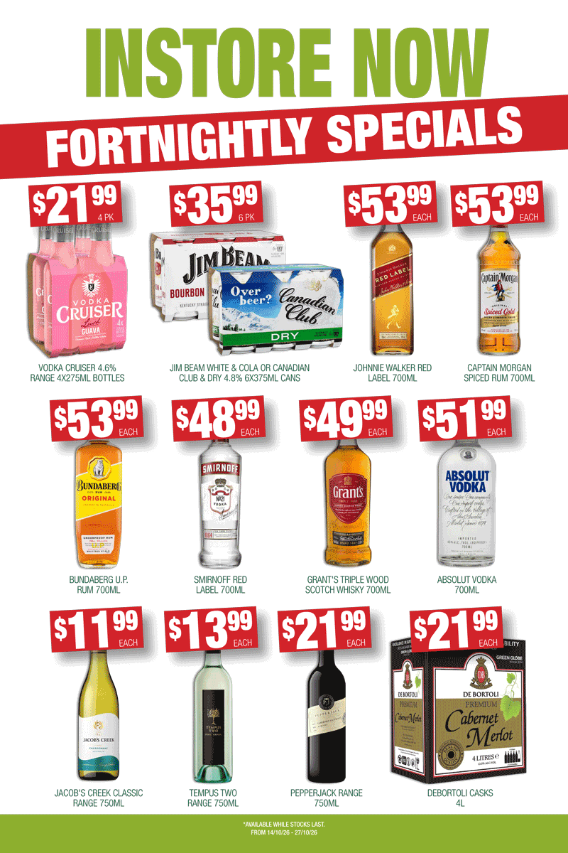 October Bottle Shop Specials West Ryde