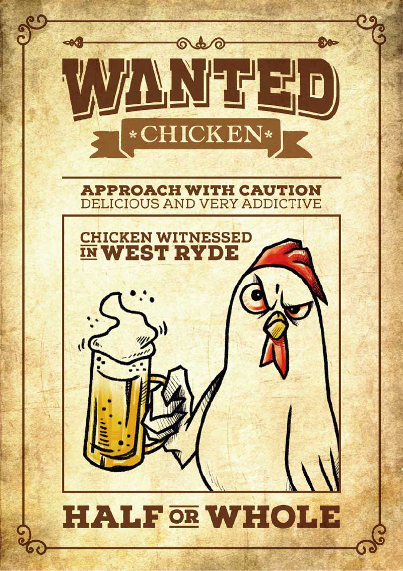 Wanted Chicken Bistro Menu West Ryde